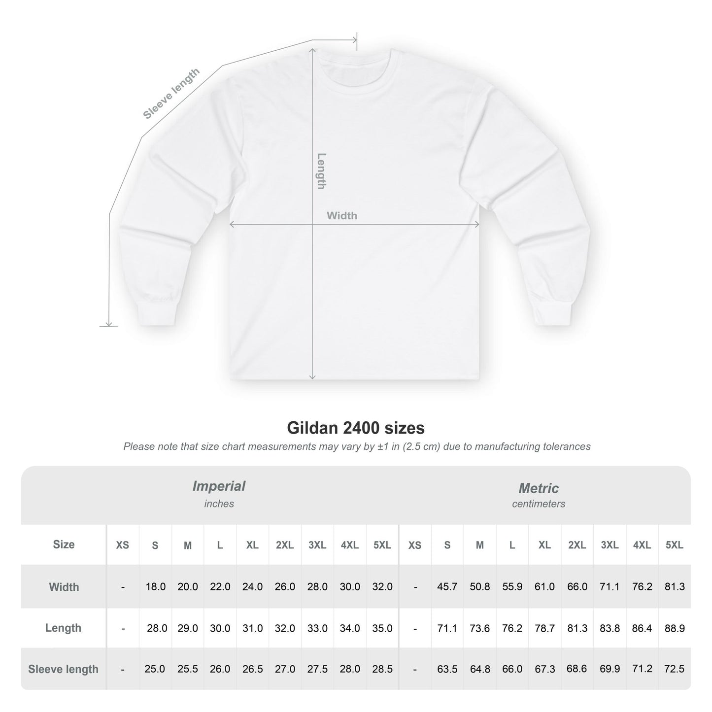 Long Sleeve Gildan 2400